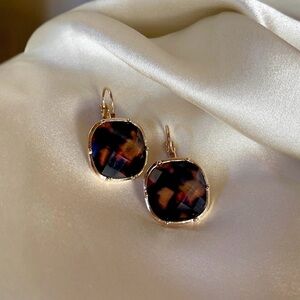 Elegant Tortoiseshell Drop Earrings